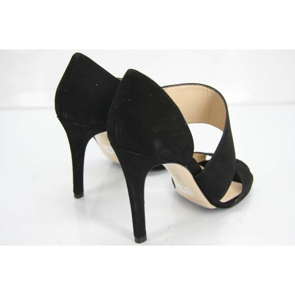 LK Bennett Black Suede Agnes Ankle Strap Sandals size 37 High Heels - Picture 9 of 10